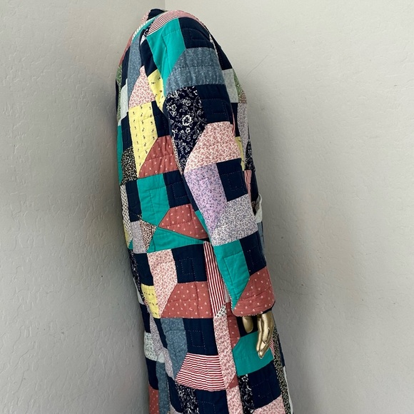 CUSTOM TAILOR-MADE PATCHWORK QUILT JACKET - Picture 9 of 12